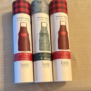 Holiday Apron - Red Buffalo Check and Green Snowflake Options